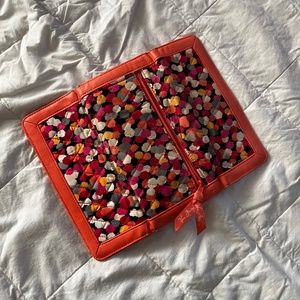 Vera Bradley Pink/Peach Confetti Print Trifold Wallet